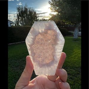 Druzy Agate Coffin Carving